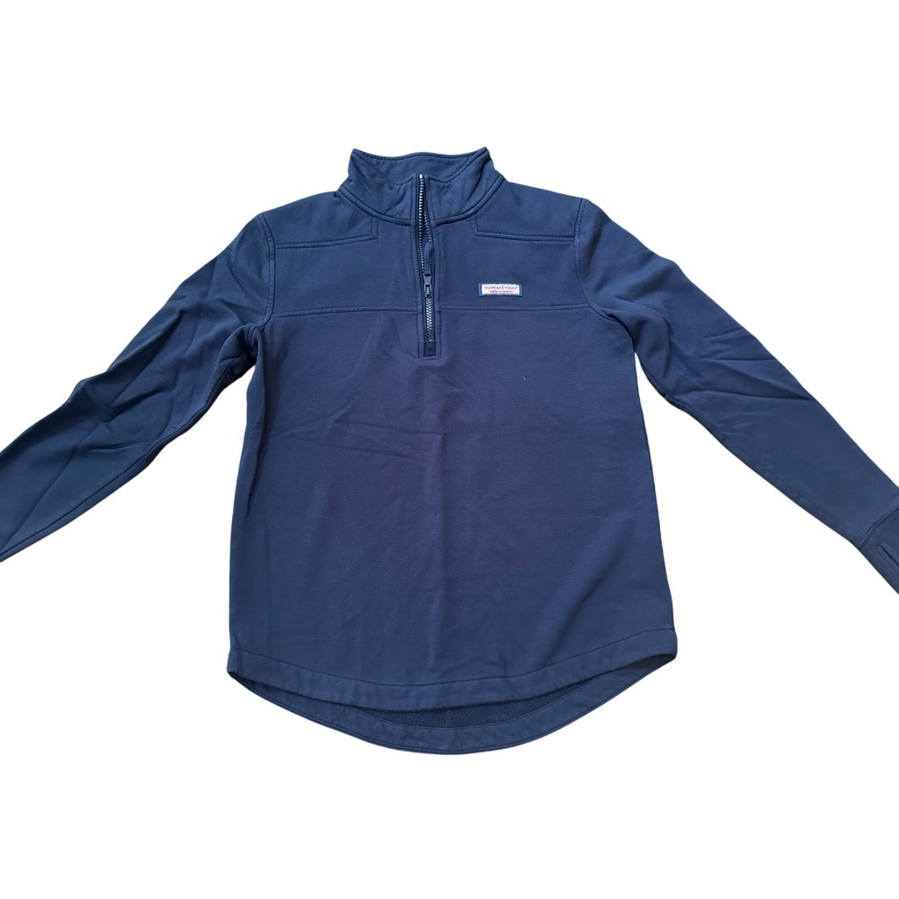 Vineyard Vines Womens The Shep Shirt 1/4 Zip Navy Pullover Top Size Small